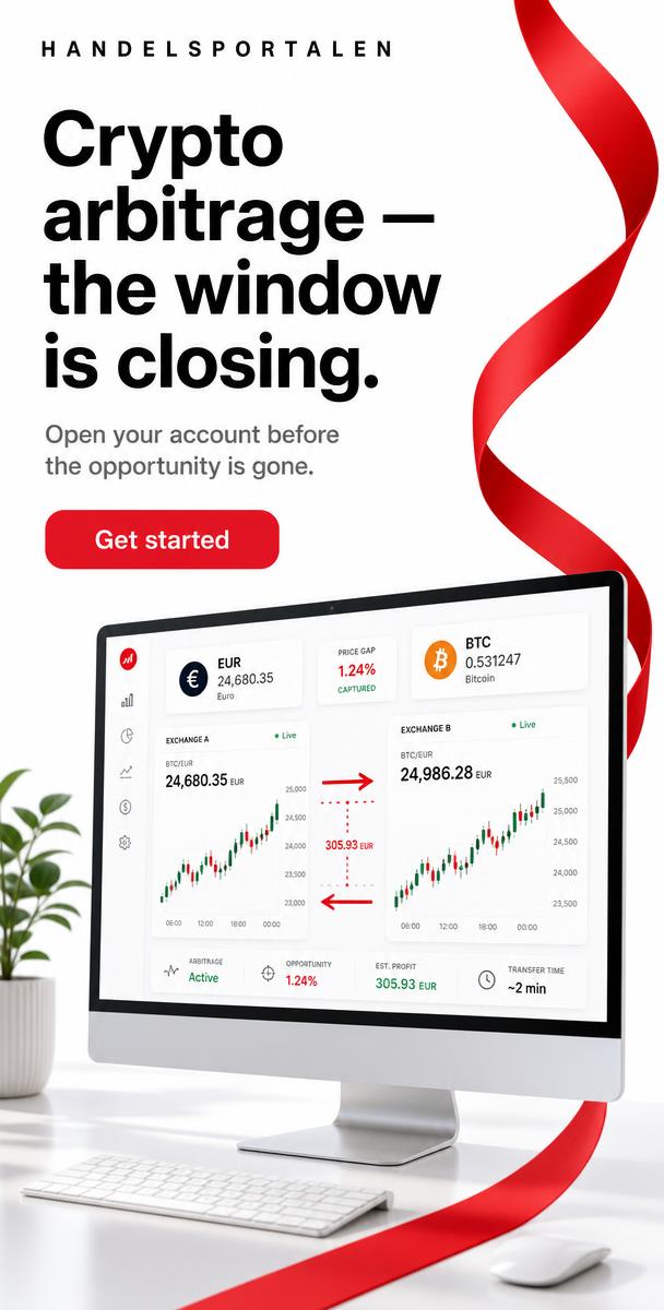 Handelsportalen — crypto arbitrage advertisement